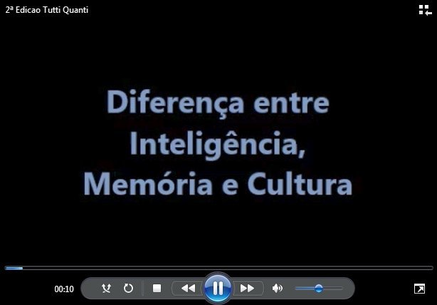 2º Programa Tutti Quanti: Diferença entre Inteligência, Memória e Cultura